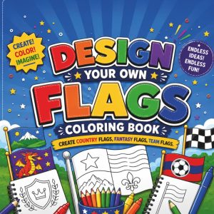 Design Your Own Flags Coloring Book: Create Country Flags, Fantasy Flags, Team Flags