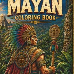 Mayan Art Coloring Book: 50 Pages
